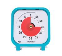 TIME TIMER Pocket Turquoise Blue 8x8 cm Visual Timer, 60 Minute Countdown Timer for Kids, Classrooms, Meetings, Kitchen, Adults, Office and Homeschooling Tool with Silent Operation