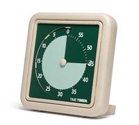 Time Timer® Retro 8 inch Eco Edition Visual Timer - 60 Minute Desk Countdown Clock Made with at Least 20% Natural Plant Material- Green Land