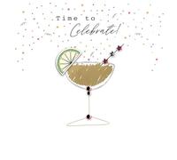 Time to Celebrate! Magical Sips! Birthday Hand-Finished Greeting Card AL006