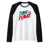 Time to Float Horror Inspired Creepy Balloon Raglan Baseball Tee