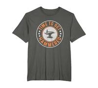 Time to Get Hammered Blacksmith T-Shirt, Men's Big and Tall, Asphalt Grey, 4X Tall