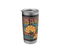 Time to Get Ship Faced and A Little Nauti Retro Cruise Stainless Steel Insulated Tumbler