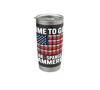 Time to Get Star Spangled Hammered Drink Party Fun July 4th Stainless Steel Insulated Tumbler