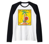 Time to Go Far Away (Summer Vacation Escape Statement) Raglan Baseball Tee