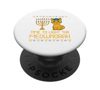 Time to light the Meownorah Cat Menorah PopSockets Adhesive PopGrip