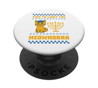 Time to light the Meownorah Cat Menorah PopSockets Adhesive PopGrip