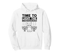 Time to light the Meownorah Cat Menorah Pullover Hoodie