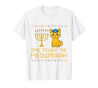 Time to Light The Meownorah Cat Menorah T-Shirt
