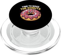 Time To Make The Donuts Funny Bakery Morning Humor PopSockets PopGrip for MagSafe
