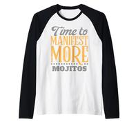Time to Manifest More Mojitos | Spiritual Cocktail Humor Raglan Baseball Tee