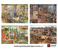 Time to Potter Gardening Potting Shed Multi Pack 4 x 500 piece jigsaw puzzle HOP