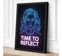 Time to Reflect Modern Canvas Wall Art Print 18x12 Inch (46 x 30 cm)