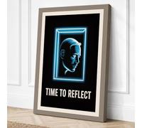 Time to Reflect Modern Canvas Wall Art Print 18x12 Inch (46 x 30 cm)
