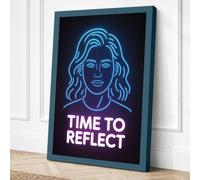 Time to Reflect Modern Canvas Wall Art Print 36x24 Inch (91 x 61 cm)