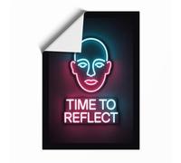 Time to Reflect Modern Unframed Wall Art Print A3 (42×29.7cm), Wall Decor for Living Room, Bedroom, Office & Home, Art Gift