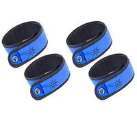 Time To Run High Visibility Reflective Running Cycling Walking Super Bright Flashing Light Up LED Armband Slap Wrap Bracelet Safety Wristband Band From Pack Of Four Blue