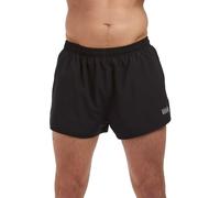 Time To Run Men's Split Pace Spirit Active Lightweight Running/Gym/Athletics 3" Shorts with Quick Dry Liner & Zipped Phone Gel Or Phone Pocket Medium Black