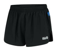 Time To Run Men's Split Pace Spirit Active Lightweight Running/Gym/Athletics 3" Shorts with Quick Dry Liner & Zipped Phone Gel Or Phone Pocket Small Black/Caspian Blue