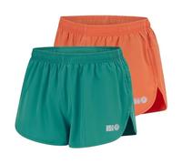 Time To Run Men's Split Pace Spirit Active Running/Gym/Athletics/Workout Shorts with Quick Dry Liner & Rear Zip Gel Or Phone Pocket Large Bayou/Terracotta Pack Of Two