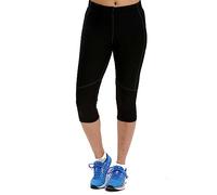Time To Run Women's Quick Drying Pro Running/Gym/Yoga Capri Training Tight/Pant/Trouser With Three Pockets Ebony Size UK 10 US 8 EU 38
