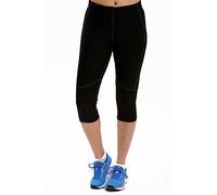 Time To Run Women's Quick Drying Pro Running/Gym/Yoga Capri Training Tight/Pant/Trouser With Three Pockets Ebony Size UK 12 US 10 EU 40