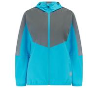 Time To Run Women's Running Jacket With Hood - Windproof Reflective High Vis & Lightweight - Ideal For Outdoor Sports Size 12 Atoll Blue/Silver