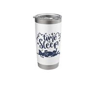 Time to Sleep Cute Sleeping Dog Nap Lover Stainless Steel Insulated Tumbler