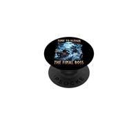 Time To Sleigh The Final Boss Retro Gaming Christmas Rpg PopSockets Adhesive PopGrip