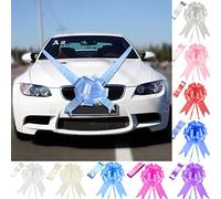 Time to Sparkle 1 Bow + 7M Ribbon Wedding Car Ribbon Decoration Kit Wrapping Large Bow (Baby Blue)