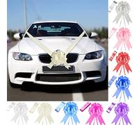Time to Sparkle 1 Bow + 7M Ribbon Wedding Car Ribbon Decoration Kit Wrapping Large Bow (Ivory)