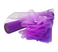 Time to Sparkle 1 Roll 70cm x 10M Purple Sheer Organza Roll Fabric Chair Cover Sash Bows Table Runner Sashes Swags Wedding Party 38+ Colors Option