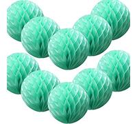 Time to Sparkle 10 Pack Tissue Paper Honeycomb Balls Table Centrepiece Lantern Garland Wedding Decoration | Ball-apple Green, 14"(35cm) |
