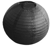 Time to Sparkle 10 Pack Tissue Round Paper Lanterns Lamp Shade Party Decoration- Black, 22"(55cm)