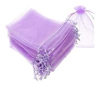 Time to Sparkle 100 Pcs Organza Gift Bags - Light Purple 20x30cm