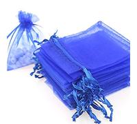 Time to Sparkle 100 Pcs Organza Gift Bags - Royal Blue 15x20cm