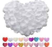 Time to Sparkle 1000 Silk Rose Petals Flower Confetti Wedding Flowers Engagement Party Decoration - White