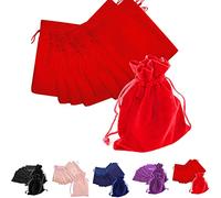 Time to Sparkle 100pcs 5x7cm Velvet Drawstring Bags - Red