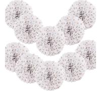 Time to Sparkle 10PCS 10" Tissue Paper Pompoms Pom Poms Flower Handmade Wedding Party Decorations Balls White with Foil Rose Gold Polka Dots