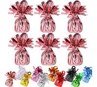 Time to Sparkle 12 Pack Heavy Balloon Weights Foil Helium Latex Balloon Weight Fountain Table Floor Tassle Cone 170g/pc Birthday Party Accessory (Weight-Rose Gold)
