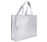 Time to Sparkle 12PCS Reusable Grocery Bags 32 * 27 * 10cm | Tote Bags with Handle Non-woven Stylish Foldable Gift Bag Tote Bags for Wedding Bridal Shower Engagement Parties