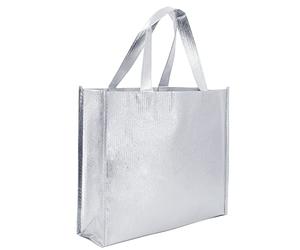 Time to Sparkle 12PCS Reusable Grocery Bags 32 * 27 * 10cm | Tote Bags with Handle Non-woven Stylish Foldable Gift Bag Tote Bags for Wedding Bridal Shower Engagement Parties