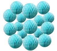 Time to Sparkle 16MIX Tissue Paper Honeycomb Balls Table Centrepiece Lantern Garland Wedding Decoration Baby blue
