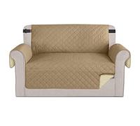 Time to Sparkle 1Pack Sofa Cover 2 seater Sofa Slipcover Reversible Sofa Cover Water Resistant Couch Cover with Foam Sticks Elastic Straps Furniture Protector for Kids, Dogs, Pets - Black