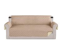 Time to Sparkle 1Pack Sofa Cover 3 Seater Sofa Slipcover Reversible Water Resistant Couch Cover with Foam Sticks Elastic Straps Furniture Protector for Kids, Dogs, Pets - Beige