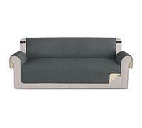 Time to Sparkle 1Pack Sofa Cover 4 seater Sofa Slipcover Reversible Sofa Cover Water Resistant Couch Cover with Foam Sticks Elastic Straps Furniture Protector for Kids, Dogs, Pets - Black