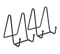 Time to Sparkle 2 Pack Metal Frame Holder 4.5 Inch Plate Holder Display Stand Metal Frame holder stand for Picture, Decorative Plate, Book, Photo Easel Black