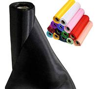 Time to Sparkle 2 Rolls 29cmx20M Satin Roll Sash Fabric Chair Cover Bows Table Runner Sashes Swags for Wedding PartyBlack