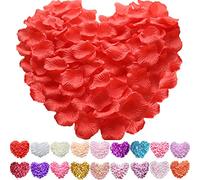 Time to Sparkle 200 Silk Rose Petals Flower Confetti Wedding Flowers Engagement Party Decoration - Red