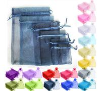 Time to Sparkle 200pcs Organza Gift Bags Wedding Party Favour Jewellery Packing Pouches (Navy blue, 7x9cm-200pcs)