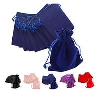 Time to Sparkle 20pcs 12x17cm Velvet Drawstring Bags - Navy Blue